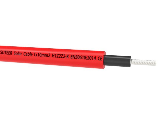 1x10.0mm2 Halogen-Free Flame-Retardant Cable for Solar PV Battery Systems Flagsun