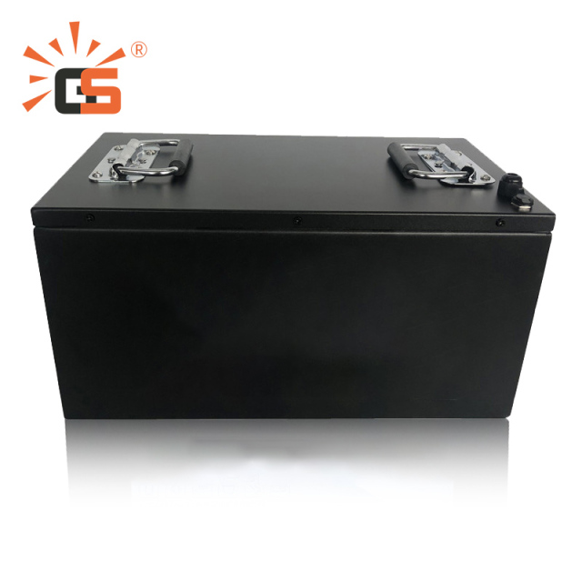GSOK 48V 100AH Lithium Battery Pack LiFePO4 with 51.2V 100AH Capacity, Marine and Boat Use, Waterproof Design
