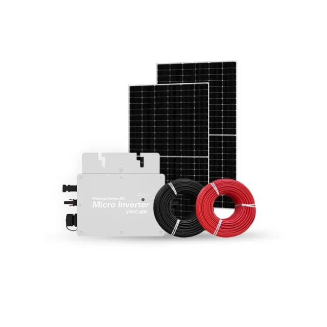 Balcony Solar System 320W*2 Mono Solar Panel 600W Micro Inverter for Residential Commercial Use