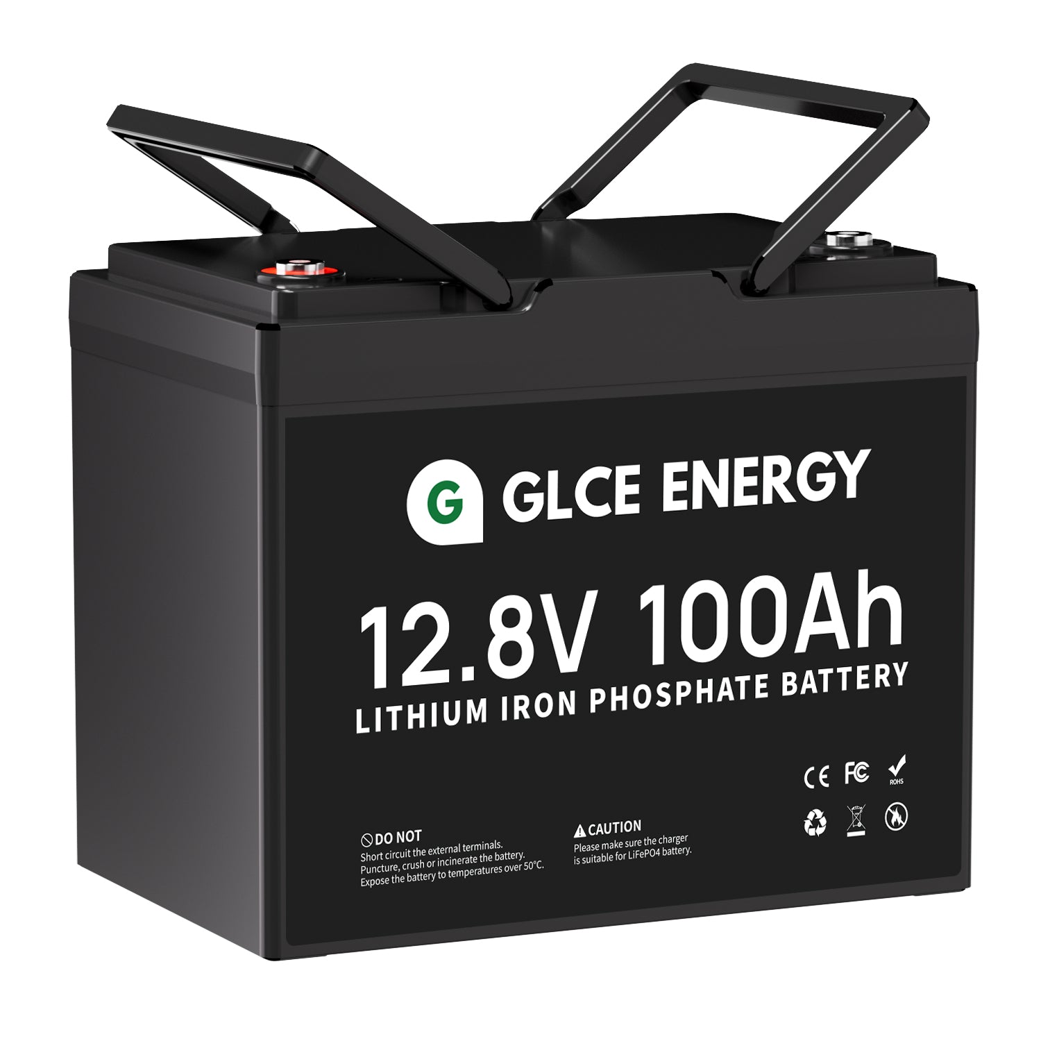 LiFePO4 Battery 12V 100AH with 100A BMS Long Cycle Life for Solar RV Marine Off-Grid Systems
