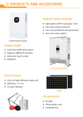 10-20KW Split-Phase Solar System with LiFePO4 Battery and 6000+ Cycle Life for Residential and Commercial Energy Storage Applications
