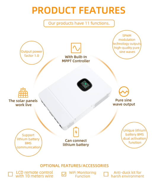 10-20KW Split-Phase Solar System with LiFePO4 Battery and 6000+ Cycle Life for Residential and Commercial Energy Storage Applications