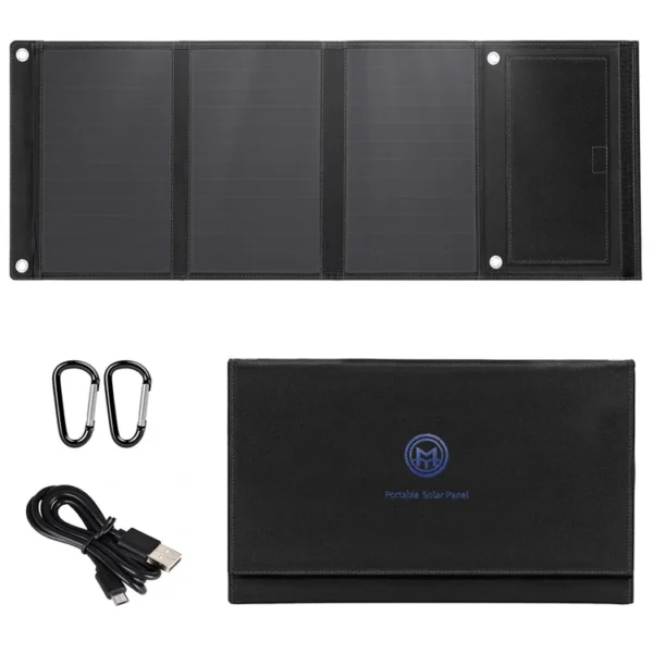 21W Portable Solar Panel High-Efficiency SunPower Cells Foldable Waterproof for Camping Hiking Travel Ericsity