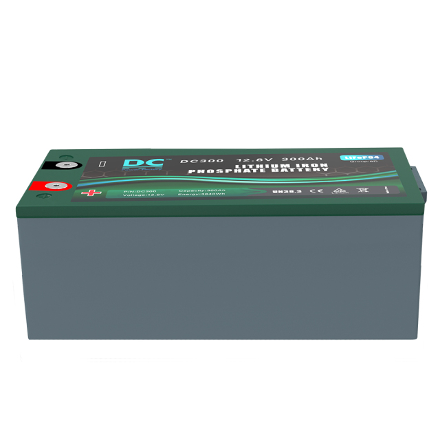 12.8V 300Ah DC300 LiFePO4 Battery 3840Wh IP67 Waterproof Energy Storage for Marine Solar Power Systems