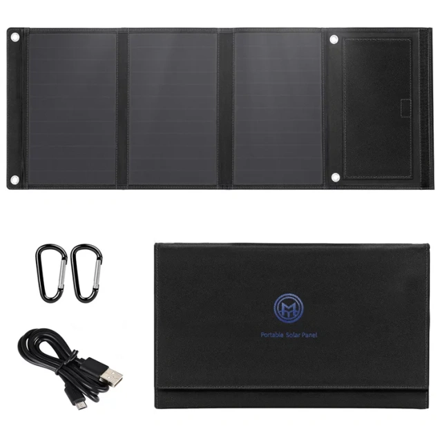 21W Portable Solar Panel High-Efficiency SunPower Cells Foldable Waterproof for Camping Hiking Travel Ericsity