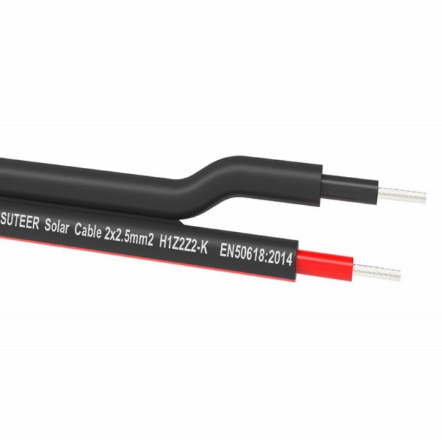 2x2.5mm2 Dual Wall Insulation Cable - Electron Beam Cross-Linked, Abrasion & UV Resistant, Halogen-Free Flame Retardant for Solar, Energy Storage Systems Flagsun