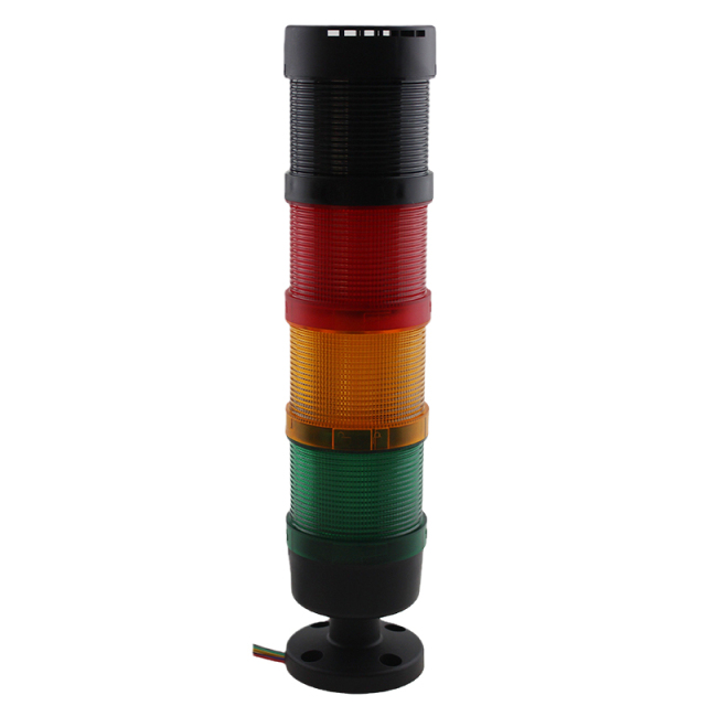 LED Tower Light 3 Layers Red Orange Green with Buzzer Flash and Steady Light DC24V STP7-3J-24V for Industrial Warning Indication