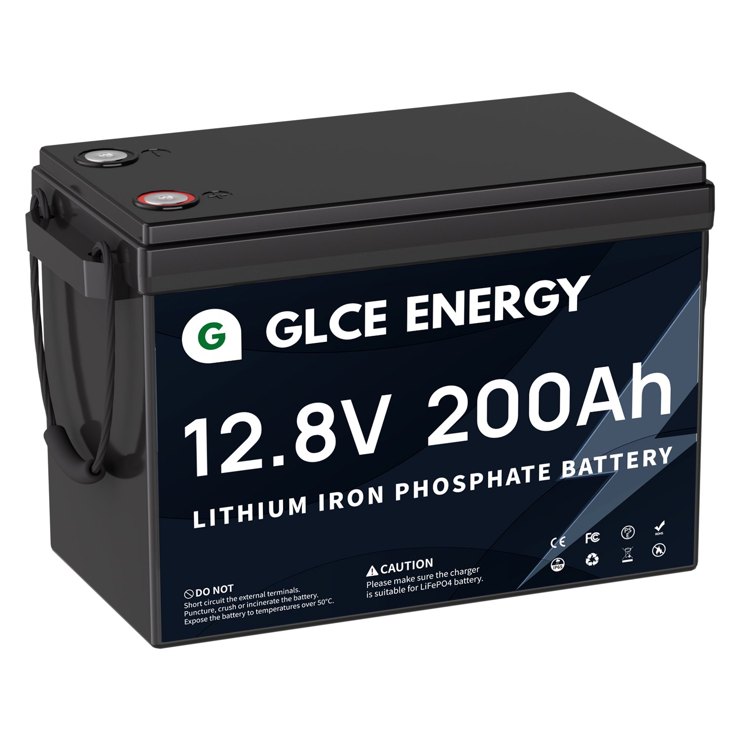 12V 200Ah LiFePO4 Battery Mini High-Capacity Deep Cycle for RV Solar Marine GLCE Energy