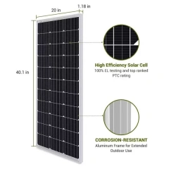 Rigid Solar Panel High-Efficiency All-Black Design for Residential and Commercial Roof Applications Ericsity
