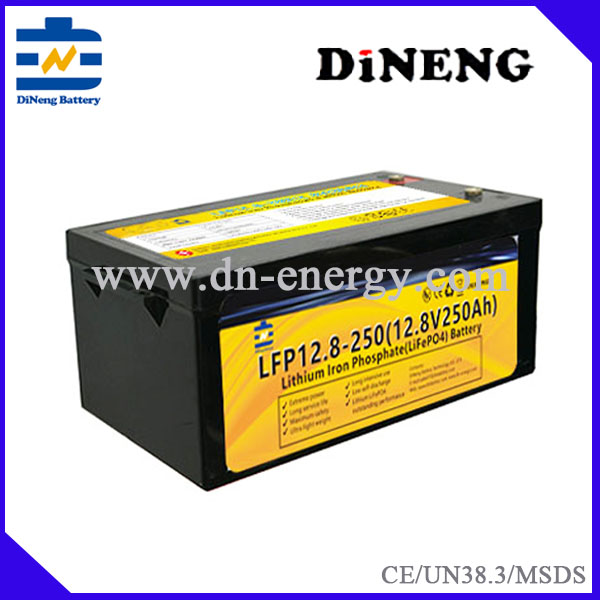 LiFePO4 Battery 12.8V 250Ah Deep Cycle for Solar RV Maritime Applications Dineng