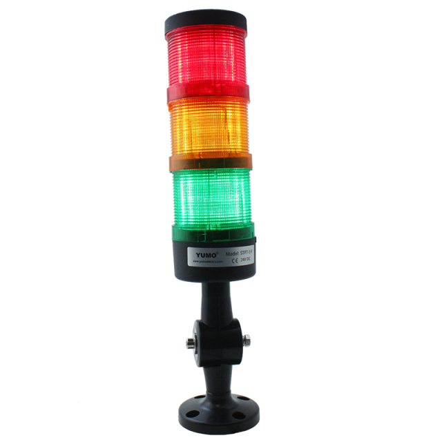 STP7-3-F 24VDC Folded Type 3 Layers Steady Light Flash Light Warning Lamp for Machinery Signal Interlocking YUMO