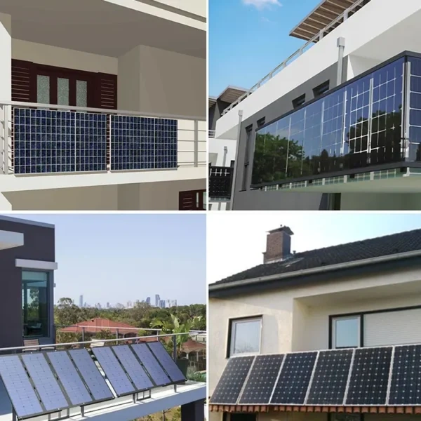 Balcony Solar System 320W*2 Mono Solar Panel 600W Micro Inverter for Residential Commercial Use