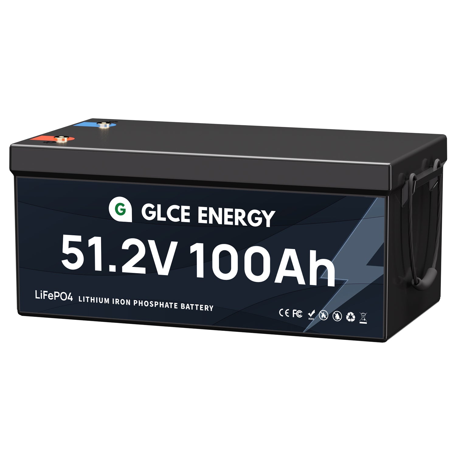 48V 100Ah LiFePO4 Battery Long Cycle Life 4000~15000 Cycles Intelligent 100A BMS for Boat Motorhome Marine Off-grid Solar Systems GLCE ENERGY