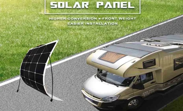 120W Flexible Solar Panel High Efficiency Outdoor Camping RV Roof Marine Yacht Application