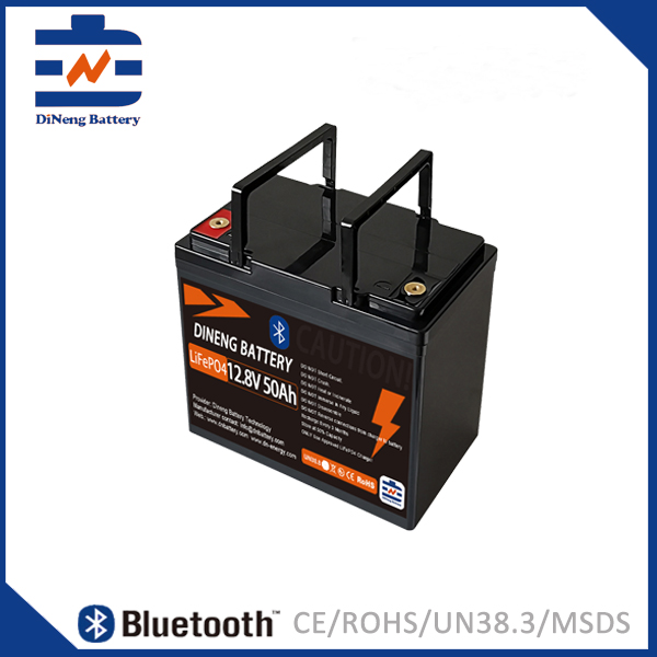 Dineng 12V50Ah LiFePO4 Bluetooth Battery 4000+ Cycles 1/3 Weight 95% Efficiency for RV Marine Off-Grid Solar Storage