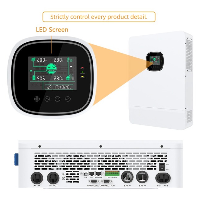 8-10KW US Standard Split Phase Solar Inverter with MPPT Controller and Pure Sine Wave Output for Residential and Commercial Solar Power Systems