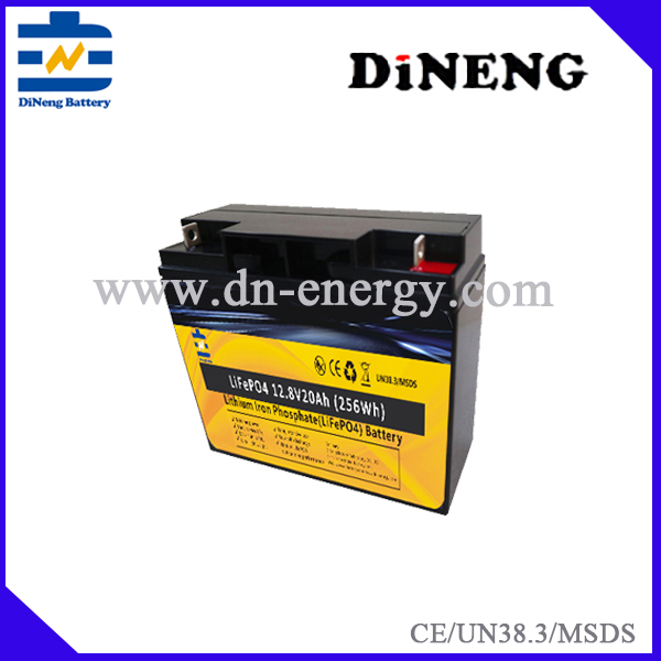 12.8V 20Ah Deep Cycle LiFePO4 Battery 4000+ Cycles 10-Year Lifespan for Solar RV Marine Off-Grid Systems Dineng