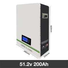 Wall Mounted Storage Battery 51.2V 50Ah-51.2V 200Ah LiFePO4 High Capacity Long Life Energy Storage System for Home Power Backup