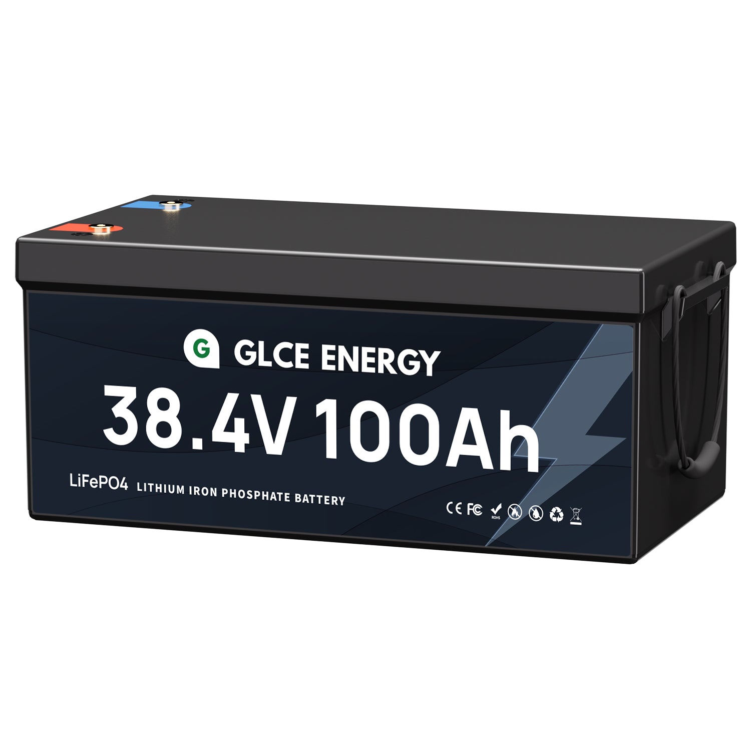 36V 100Ah LiFePO4 Battery 3840Wh Long Cycle Life 4000-15000 Cycles for Solar Marine Trolling Motor Off-Grid Systems GLCE ENERGY