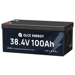 36V 100Ah LiFePO4 Battery 3840Wh Long Cycle Life 4000-15000 Cycles for Solar Marine Trolling Motor Off-Grid Systems GLCE ENERGY