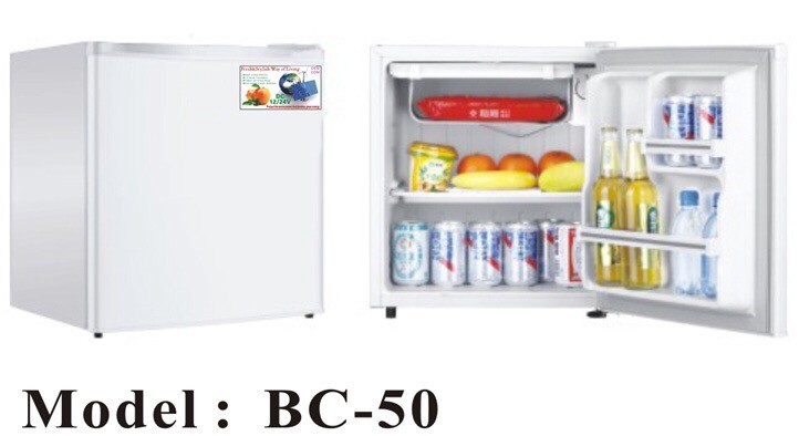 Solar DC Fridge 50L 1 Door Energy-Efficient Refrigerator for Off-Grid Living with Digital Temperature Display