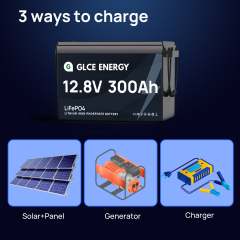 12V 300Ah LiFePO4 Battery Mini with Smart BMS, Deep Cycle for Solar, RV, Marine, Off-Grid Systems