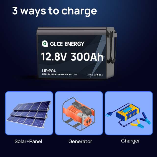 12V 300Ah LiFePO4 Battery Mini with Smart BMS, Deep Cycle for Solar, RV, Marine, Off-Grid Systems