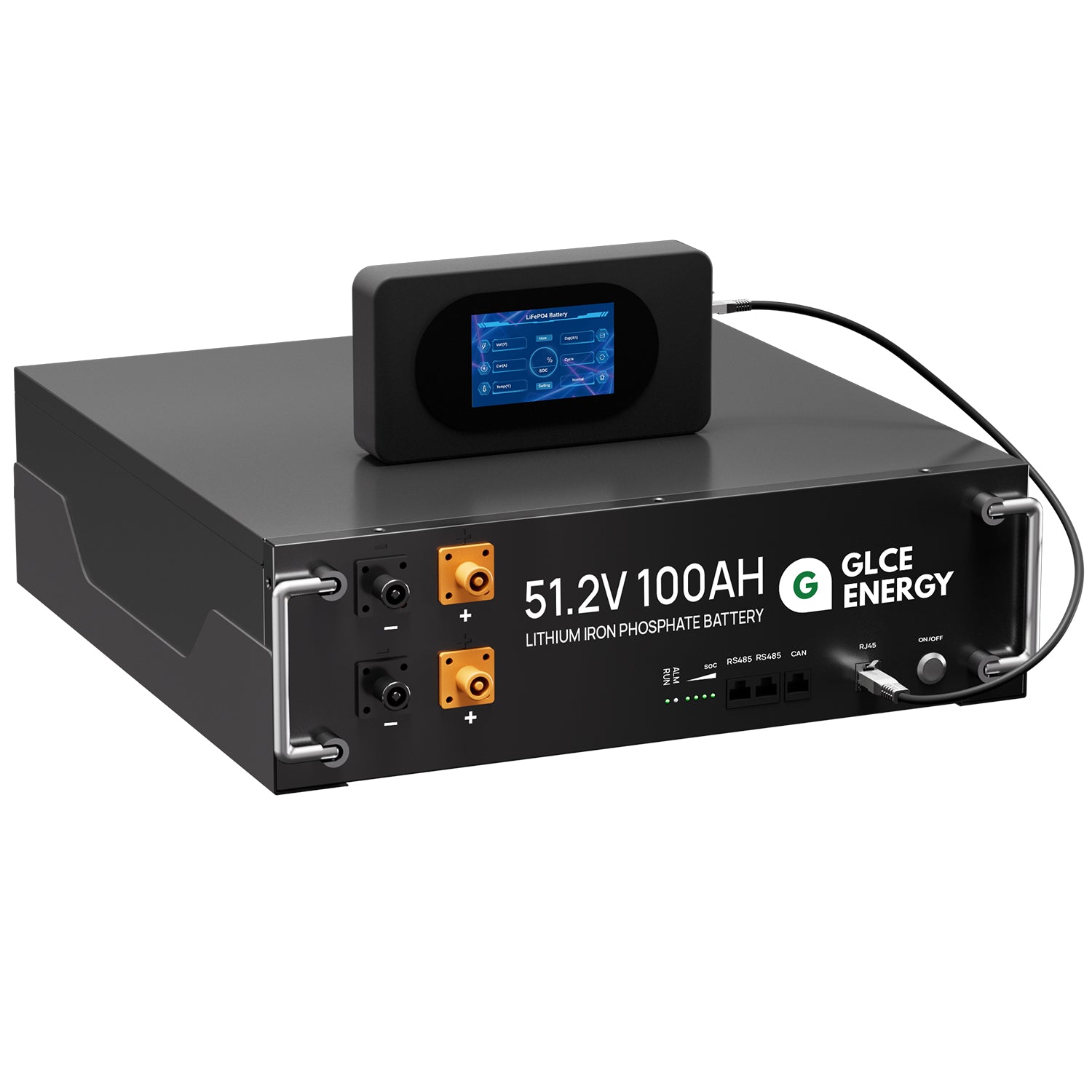 GLCE Energy 51.2V 100Ah LiFePO4 Lithium Battery with 100A Smart BMS for Solar, RV, Marine and Home Energy Storage