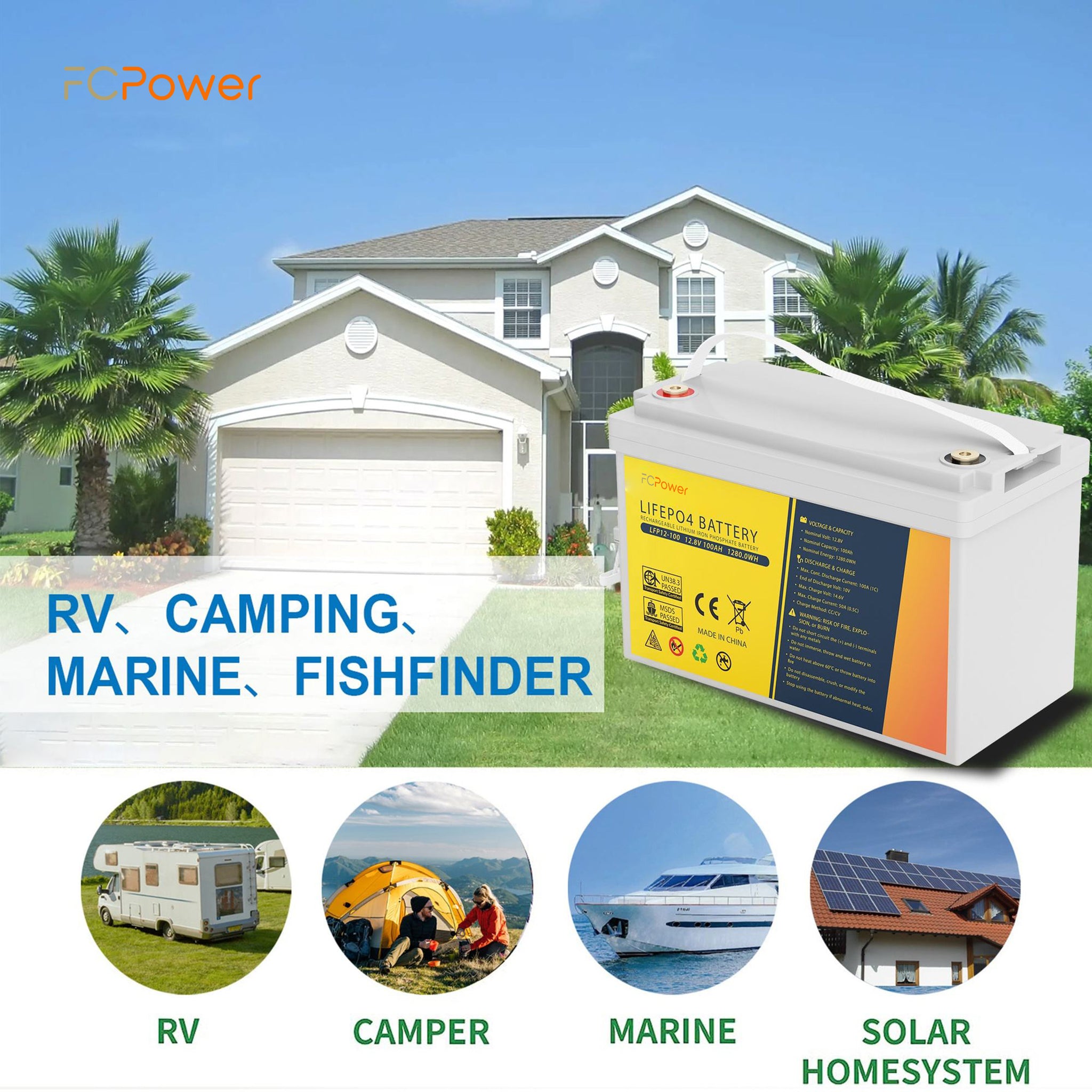 LiFePO4 12V 350Ah Lithium Battery High-Capacity Energy Storage for Solar, RV, and Marine Systems