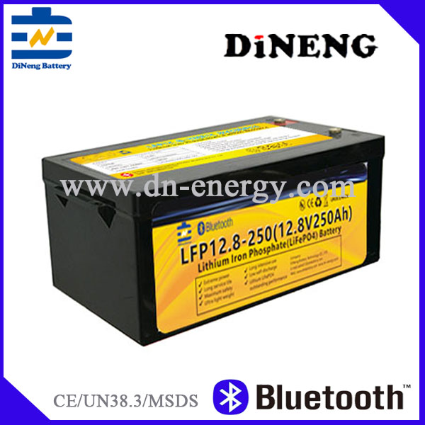 LiFePO4 Replacement Battery 12.8V 250Ah Deep Cycle for Solar RV Marine with Bluetooth Dineng