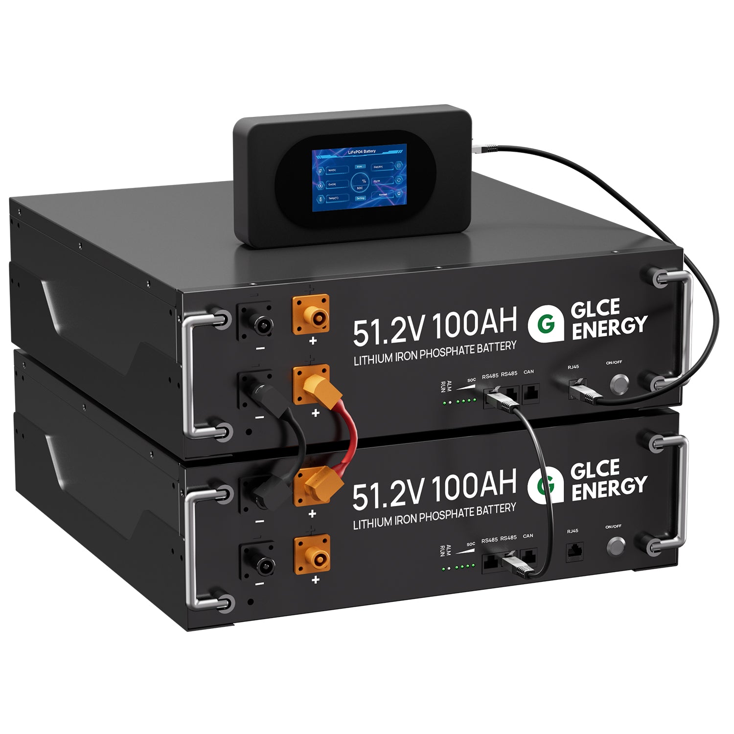 51.2V 200Ah LiFePO4 Lithium Battery with 100A Smart BMS, 4000~15000+ Deep Cycle for Solar, RV, Marine and Home Energy Storage GLCE Energy