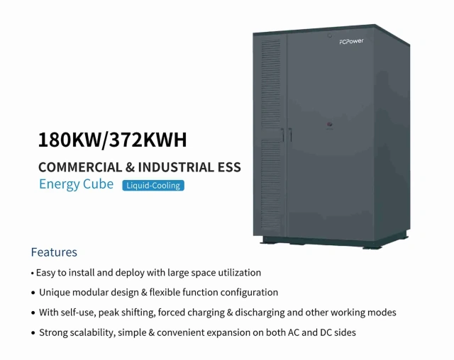 180kW/372kWh C&I Energy Storage System LFP Battery Solar Power Backup Commercial Industrial FC Power