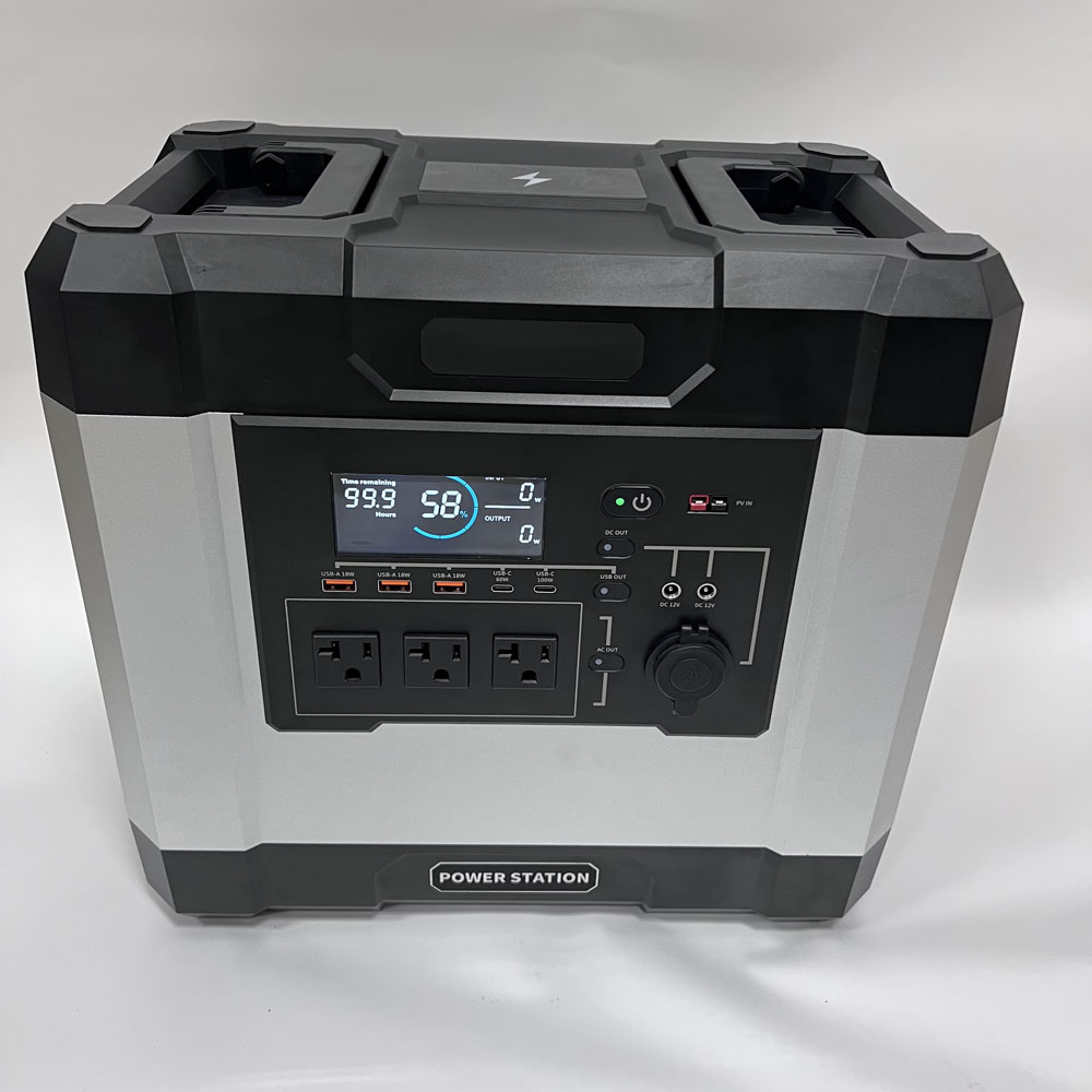 2000W Portable Power Station 1620Wh Long Cycle Life Battery Outdoor Emergency Backup Power Supply