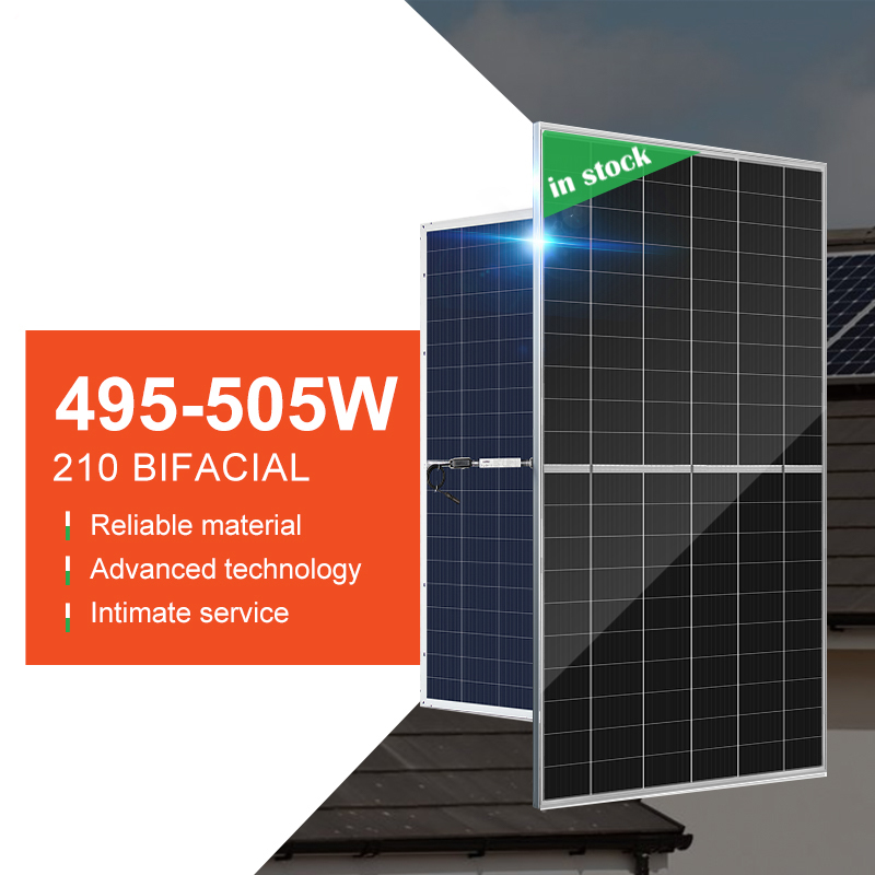 Marwell Mono Solar Panel 495w-505w High-Efficiency 18.9~20.3% IP68 Junction Box for 10kW-1GW Solar Power Projects