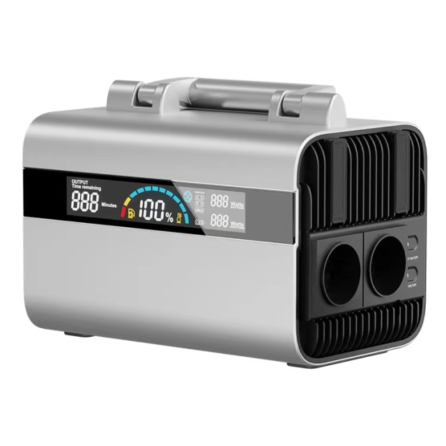 Portable Emergency Power Station 600W Solar Generator with LiFePO4 Battery for Outdoor & Home Use