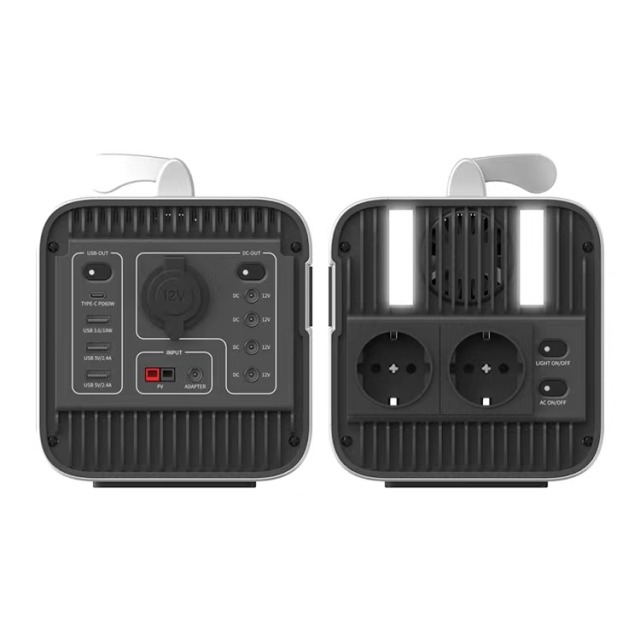 Portable Emergency Power Station 600W Solar Generator with LiFePO4 Battery for Outdoor & Home Use