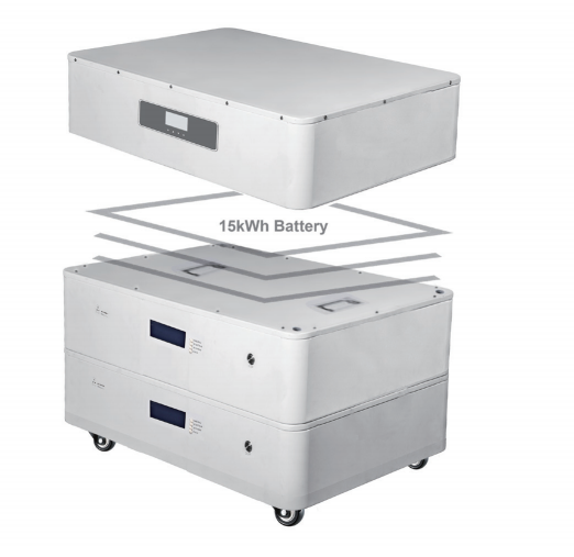 15Kwh Stacked Lithium Battery 51.2V 300Ah Long Cycle Life 6000 Times Energy Storage System for Solar Power Backup