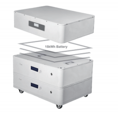 15Kwh Stacked Lithium Battery 51.2V 300Ah Long Cycle Life 6000 Times Energy Storage System for Solar Power Backup