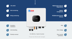 LISUN Hybrid Inverter HI-3/6K-SL Smart Grid-Tied Energy Storage Inverter for Home Solar Power Systems