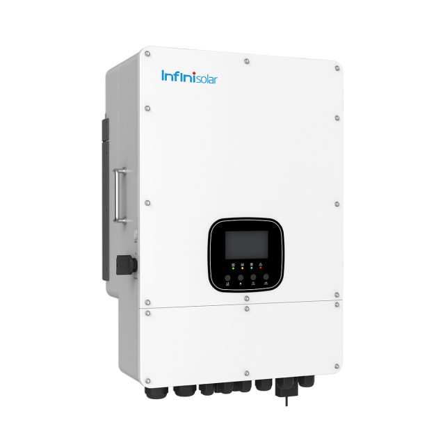 EU118 Hybrid Solar Inverter 5-12KW 48V 550V Three Phase Off-Grid On-Grid Parallel Operation IP65 Wifi Monitoring InfiniSolar