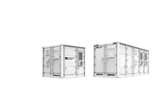 MEGATRON 300 to 500kW Battery Energy Storage Systems Hybrid and Grid-Tied Commercial Industrial Use AC Coupled BESS Systems with LiFePO4 Batteries and 5000 Cycle Warranty Symtech Solar