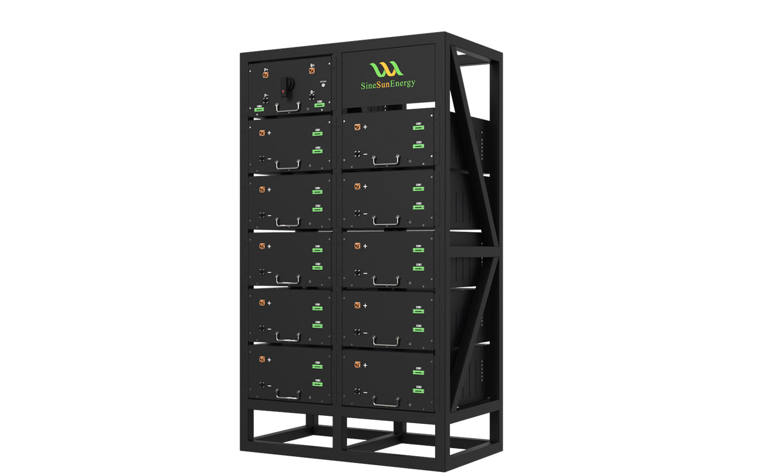 SSE512V104.9Kwh Power Rack BESS 512V 104.9kWh Energy Storage System for Commercial and Industrial Applications Sinesun