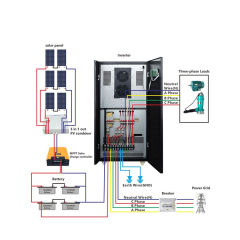Solar Power Inverter 32kw 48kw Off Grid and Grid Tie MPPT Charge Controller Pure Sine Wave 100% Unbalanced Load Design 3 Times Peak Power for Residential and Commercial Energy Storage Systems