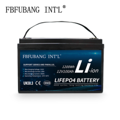 Submarines 12V Lithium Ion Battery ABS Housing Rechargeable LiFePO4 Battery Pack 100Ah Deep Cycle Marine Solar Storage FBCBattery