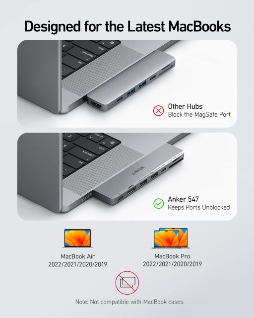Anker MagGo USB-C Adapter 3-in-1 10Gbps High-Speed Data Transfer for iPhone SD TF Card Reader