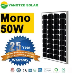 12 Volt Solar Panel Monocrystalline High Efficiency 10 Years Warranty 5W-80W RV Caravan Off-Grid Power Station Applications Yangtze