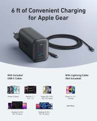 Anker Nano Charger 100W Ultra-Fast Charging Power Adapter with USB-C Cable for MacBook Pro and High-Power Devices