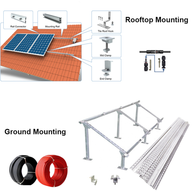 20kW On-Grid Solar System High Efficiency Customized Easy Installation Business Use