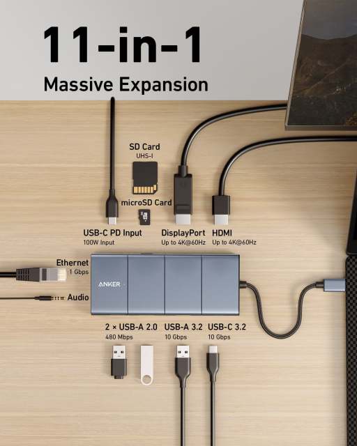 Anker Nano Charger 100W Ultra-Fast Charging Power Adapter with USB-C Cable for MacBook Pro and High-Power Devices