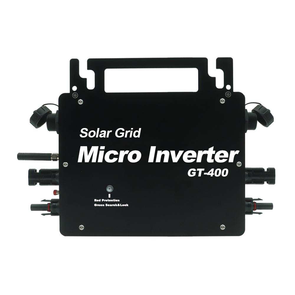 Grid-Tied Micro Inverter with Heat Sink and IP66 Waterproof Rating for Solar PV Systems GT-400